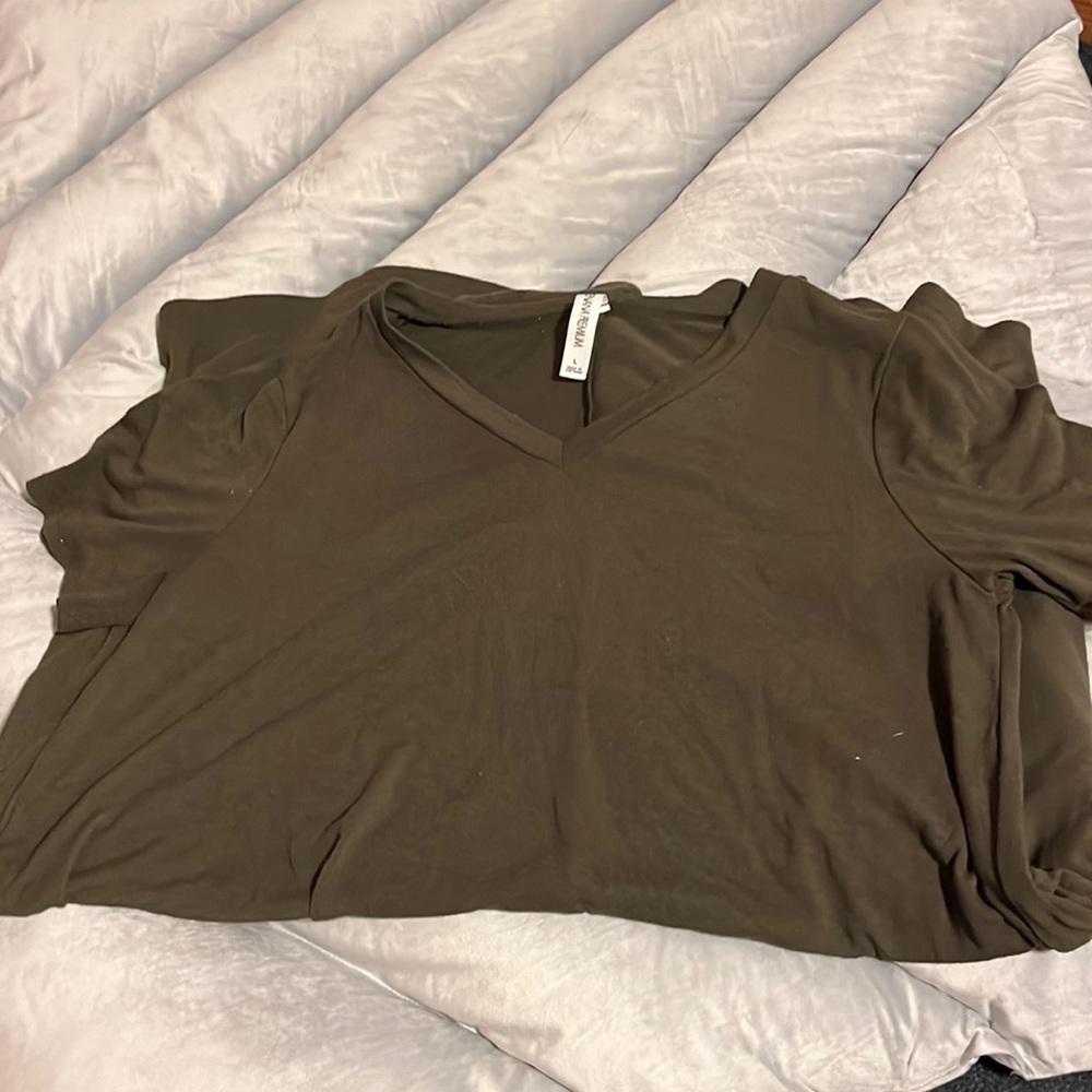 Dark Olive tshirt dress